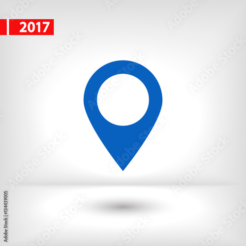 Map pointer flat icon, vector illustration. Flat design style Free Download Map pointer flat icon, vector illustration. Flat design style - GFXLoad