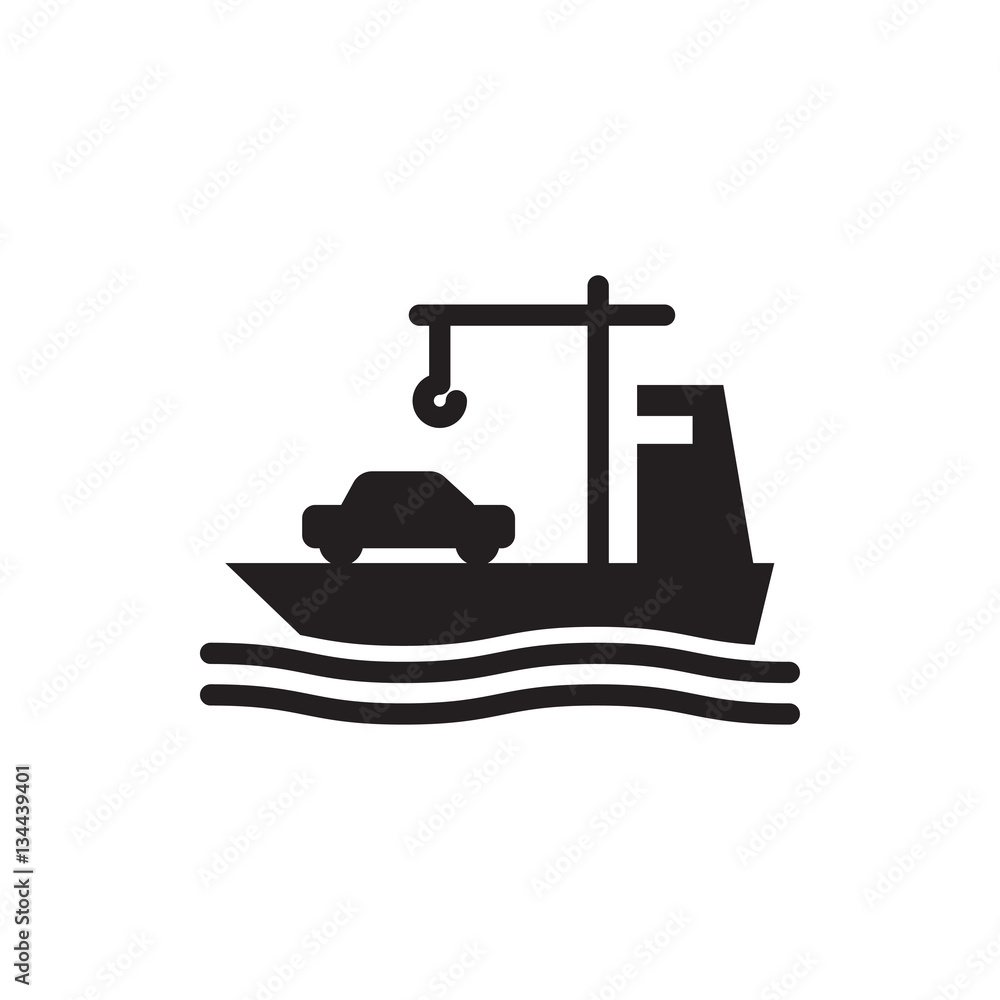 cargo ship icon illustration cargo ship icon illustration