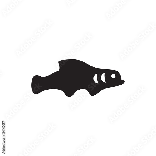 extinct fish icon illustration