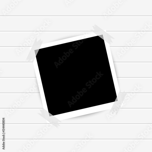Retro photo frame with shadows. Vector illustration