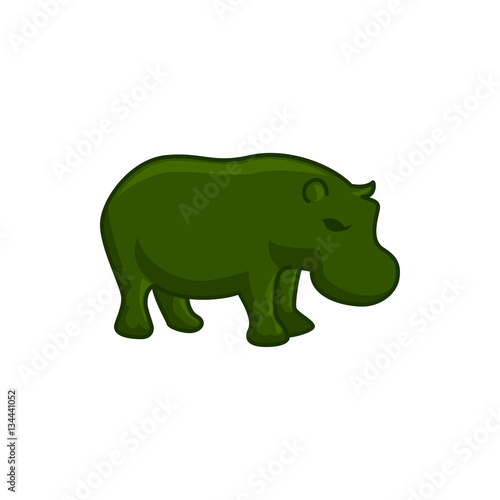 hippopotamus icon illustration © HN Works