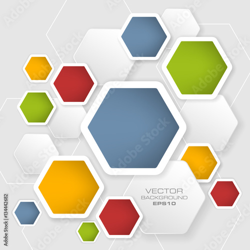 Geometric background with hexagon pattern and place for your content.