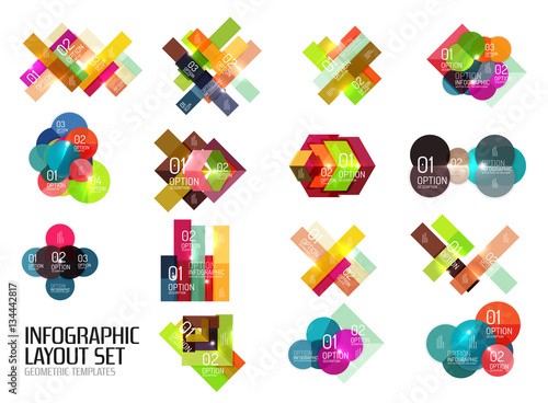 Set of buiness infographics templates