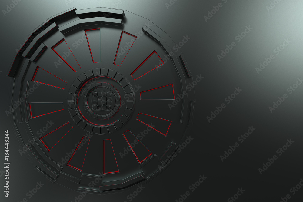 Dark futuristic technological background with glowing lines