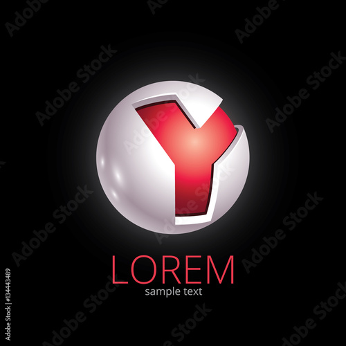 Abstract Vector Design Element - Metal Y sphere logo template
