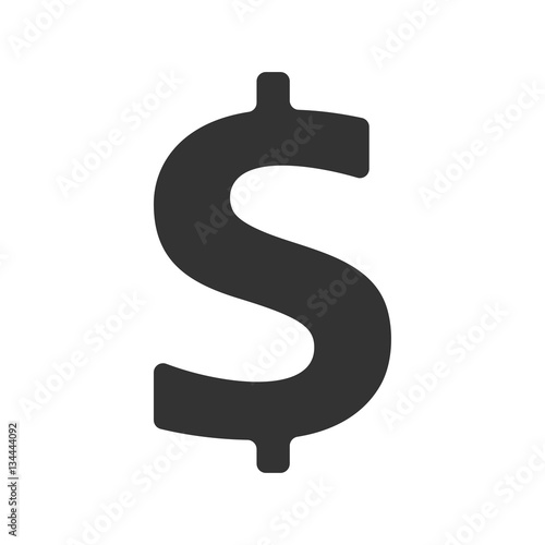 Dollar Symbol Icon on white background