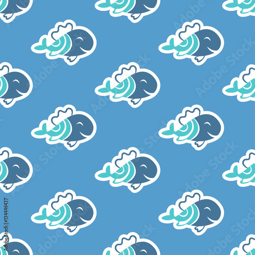 Seamless pattern with fish © LydiaLyd