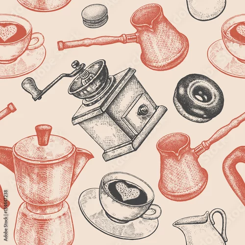 Tapety Jednolity wzór polega na kawie.
