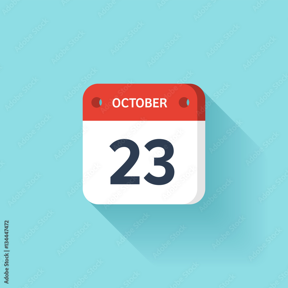 October 23. Isometric Calendar Icon With Shadow.Vector Illustration,Flat Style.Month and Date.Sunday,Monday,Tuesday,Wednesday,Thursday,Friday,Saturday.Week,Weekend,Red Letter Day. Holidays 2017. October 23. Isometric Calendar Icon With Shadow.Vector Illustration,Flat Style.Month and Date.Sunday,Monday,Tuesday,Wednesday,Thursday,Friday,Saturday.Week,Weekend,Red Letter Day. Holidays 2017.