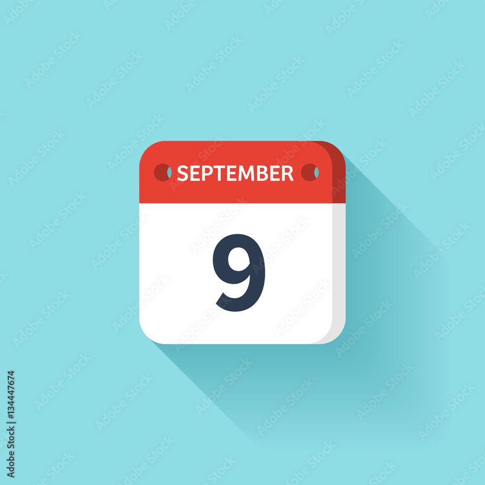 September 9. Isometric Calendar Icon With Shadow.Vector Illustration,Flat Style.Month and Date.Sunday,Monday,Tuesday,Wednesday,Thursday,Friday,Saturday.Week,Weekend,Red Letter Day. Holidays 2017. September 9. Isometric Calendar Icon With Shadow.Vector Illustration,Flat Style.Month and Date.Sunday,Monday,Tuesday,Wednesday,Thursday,Friday,Saturday.Week,Weekend,Red Letter Day. Holidays 2017.