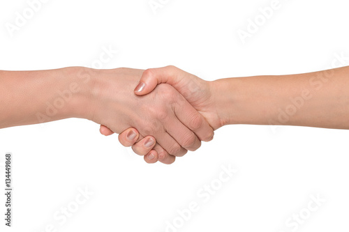 Handshakings isolated on white background