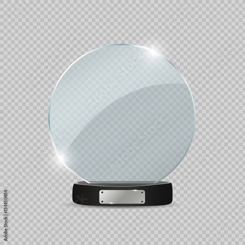 Glass Trophy Award. Vector illustration