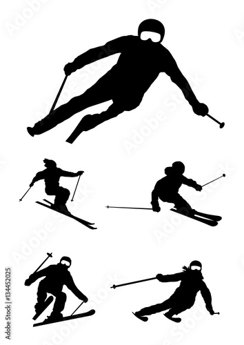 Skifahrer Silhouette