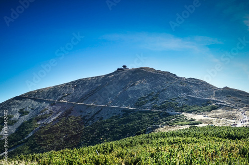 Obraz na płótnie Sniezka - Highest peak of Karkonosze Mountains w salonie