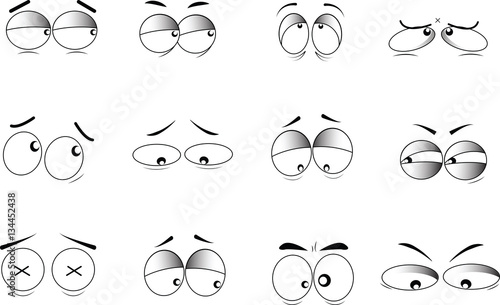 cartoon eyes in vector