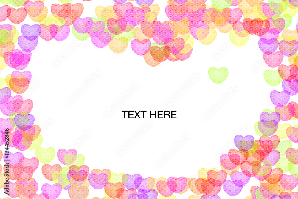 multiple colorful heart on white background multiple colorful heart on white background