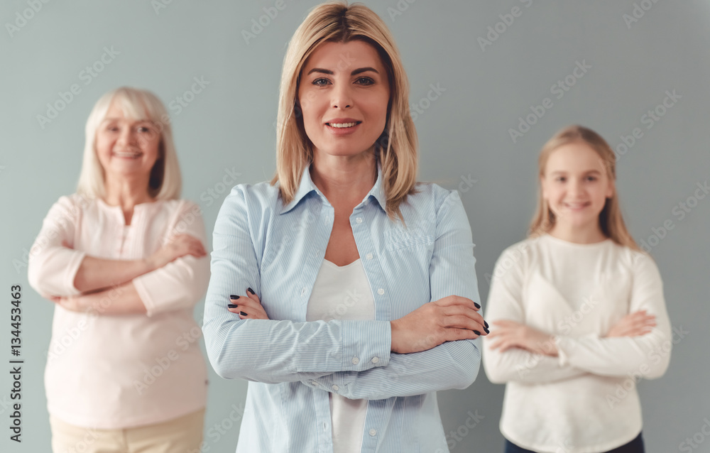 Fotografie Daughter, mom and granny