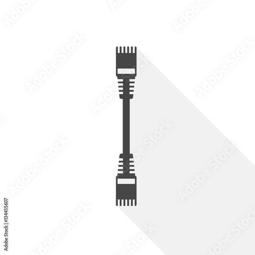Cable icon with long shadow