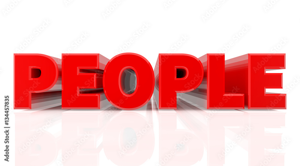 3D PEOPLE word on white background 3d rendering 3D PEOPLE word on white background 3d rendering