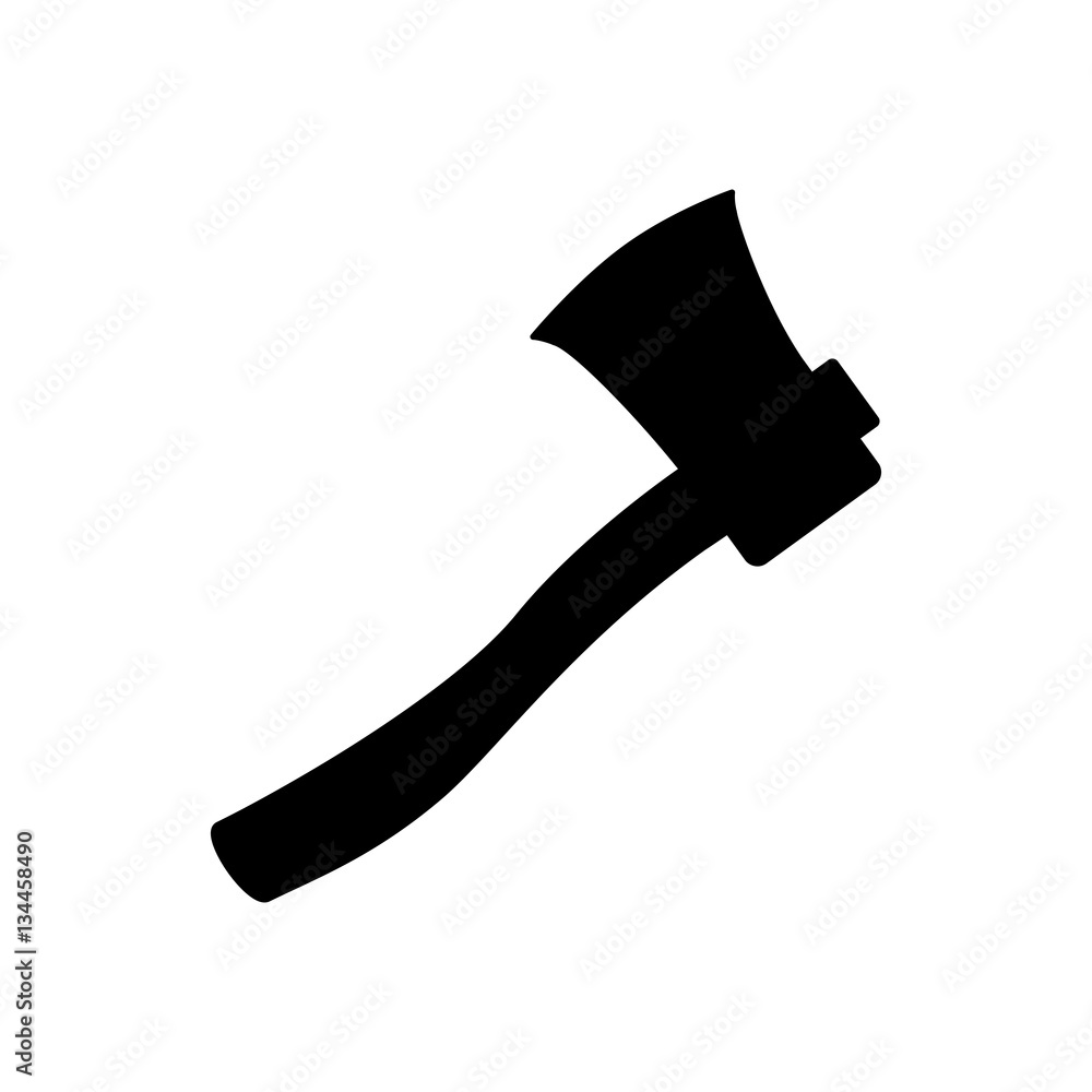 black image silhouette with ax vector illustration black image silhouette with ax vector illustration