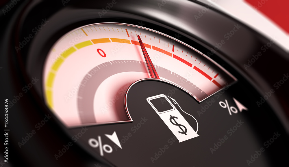 Fototapeta premium Gas prices are Rising