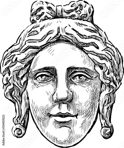 stone female mask