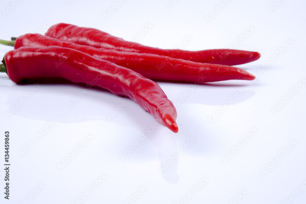Red chili pepper isolated on a white background Red chili pepper isolated on a white background