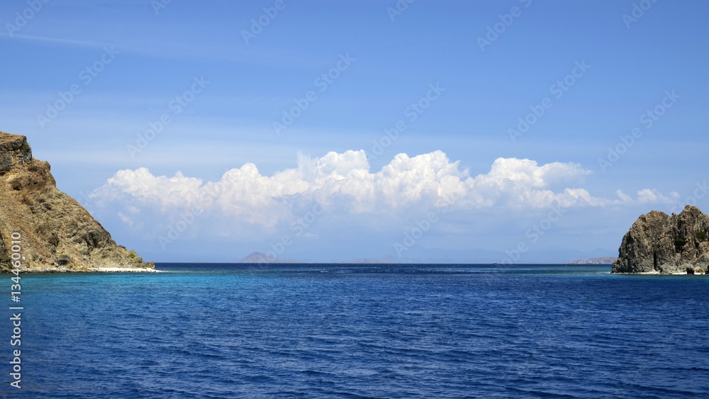 The seascape. View of the coast of the Gulf. The seascape. View of the coast of the Gulf.