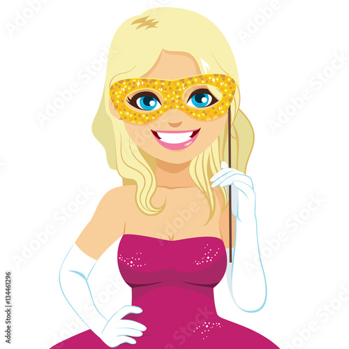 Beautiful young blonde woma...