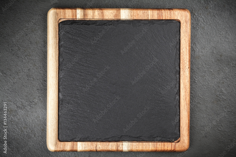 Fototapeta premium Slate board in a wooden frame