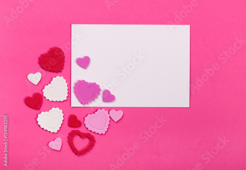 Happy Valentines day photo card background.