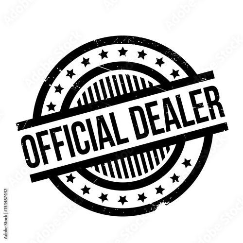 Official Dealer rubber stamp. Grunge design with dust scratches. Effects can be easily removed for a clean, crisp look. Color is easily changed.