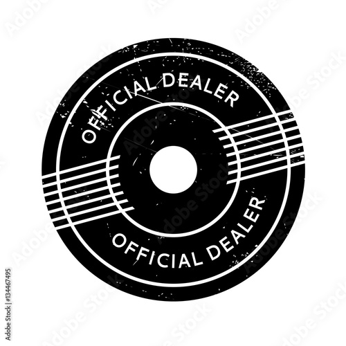 Official Dealer rubber stamp. Grunge design with dust scratches. Effects can be easily removed for a clean, crisp look. Color is easily changed.
