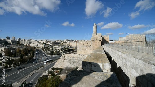 Rampart walk, Tower of David, Jerusalem, Israel. photo