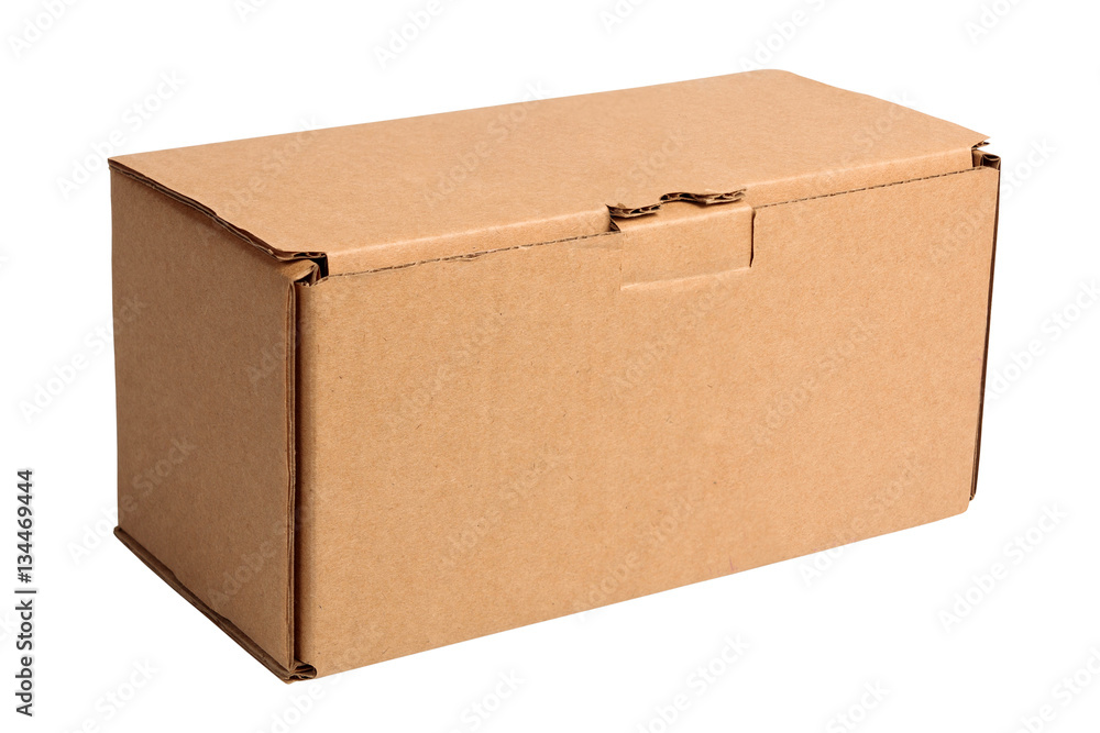 Closeup of cardboard box