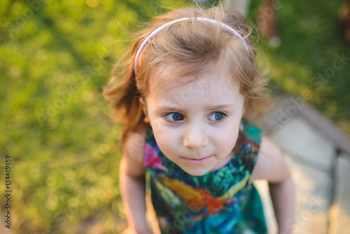 Portrait of Thoughtful Girl