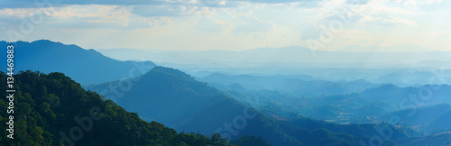 Panoramic view of mountains in Tak , Thailand