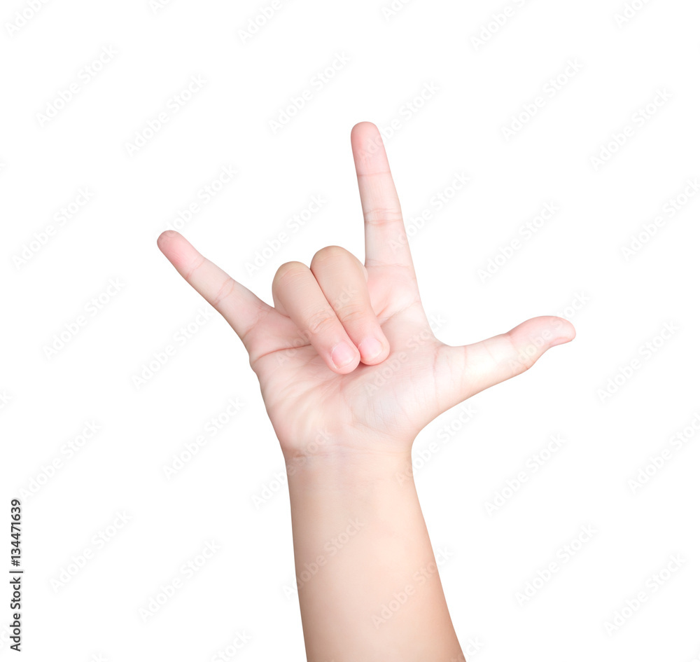 Kid or Children hand isolated on white background with clipping path Kid or Children hand isolated on white background with clipping path