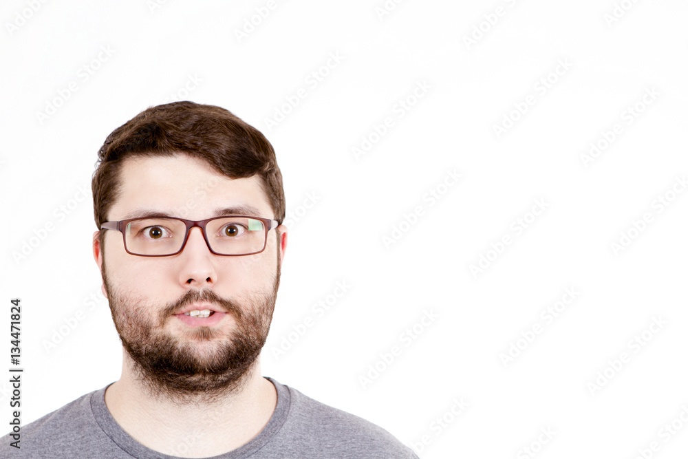 Surprised face of young man Surprised face of young man