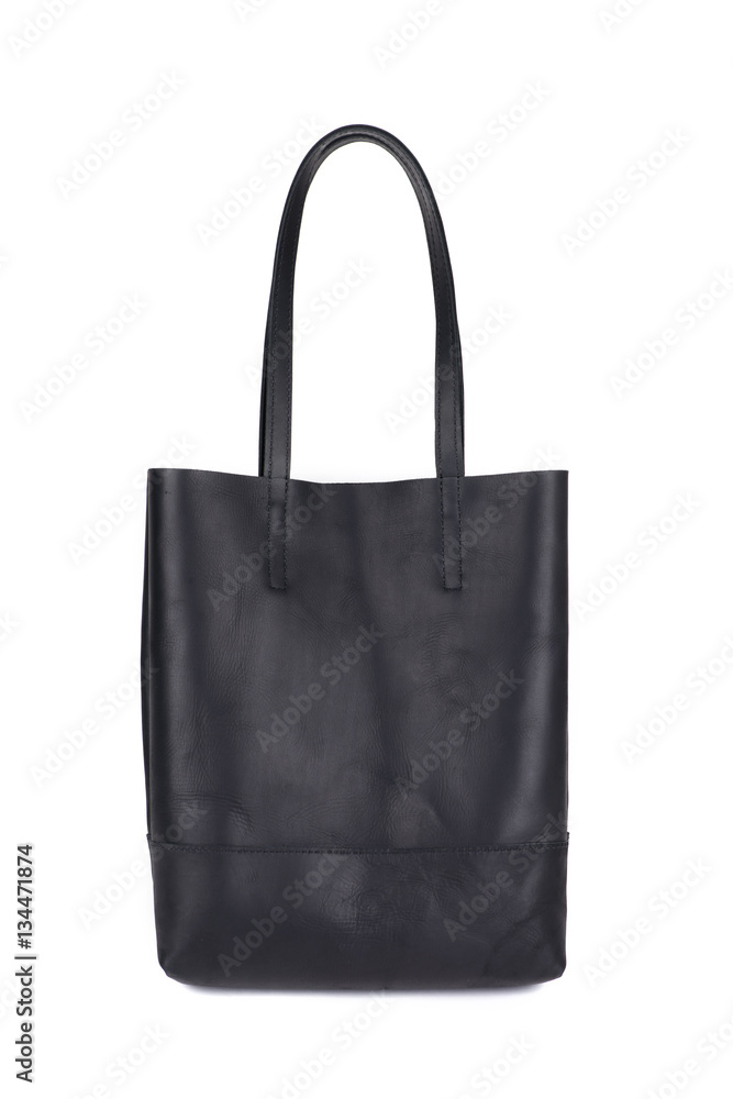 Leather bag on a white background, isolated Leather bag on a white background, isolated