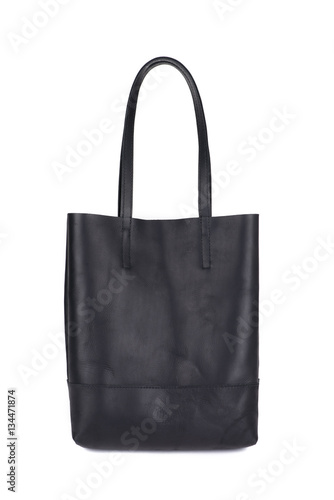 Leather bag on a white background, isolated