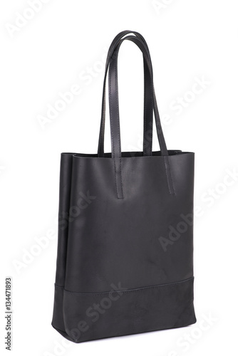 Leather bag on a white background, isolated