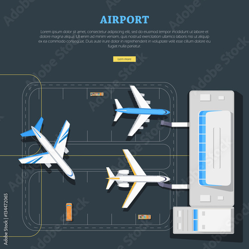 Airport. Aircraft Location. Marking. Emplanement photo