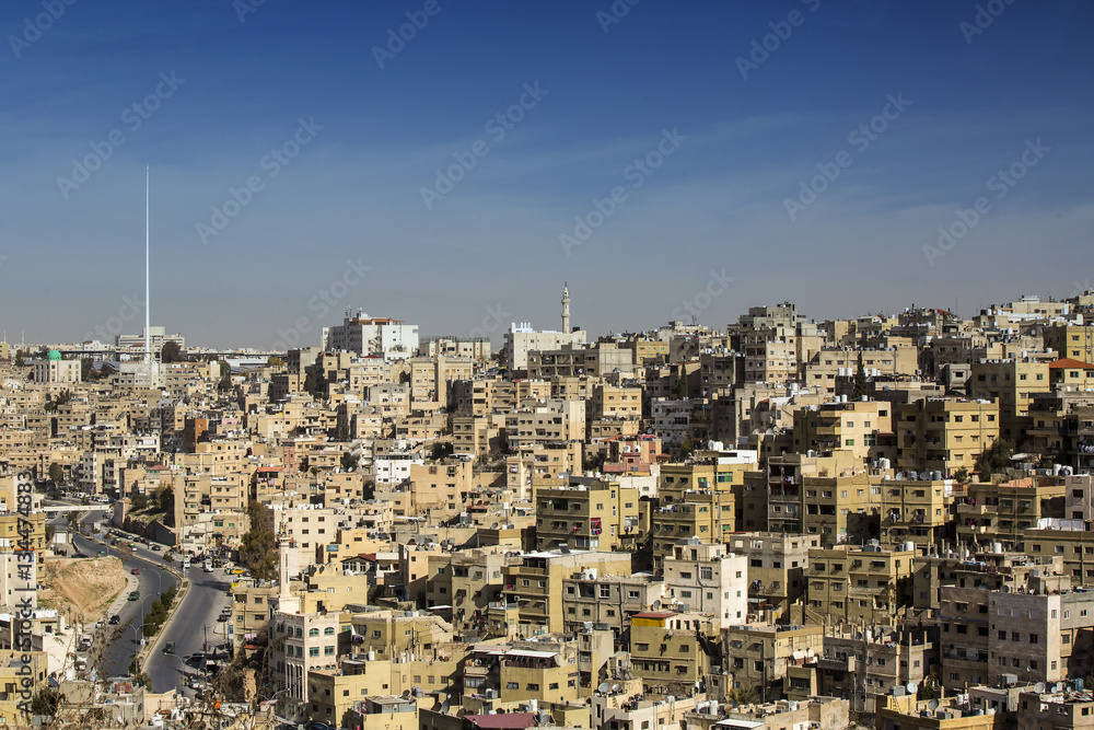 Panorama of Amman, Jordan's capital