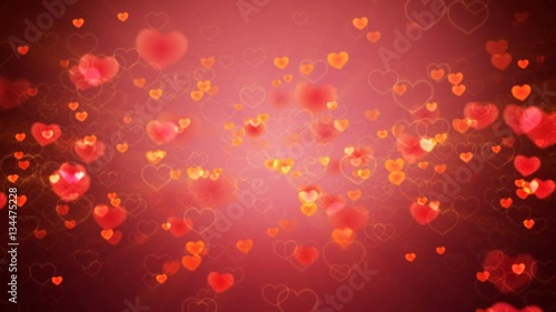 Valentines Hearst background. Looped.