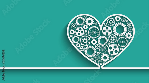 heart with gears