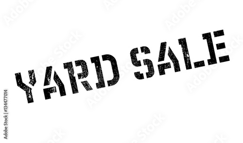 Yard Sale rubber stamp. Grunge design with dust scratches. Effects can be easily removed for a clean, crisp look. Color is easily changed.