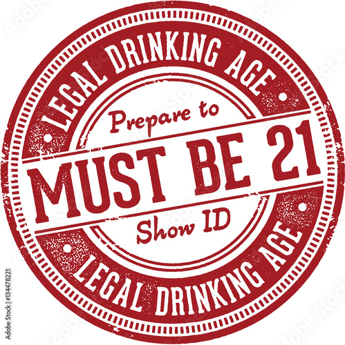 Legal Drinking Age Bar Stamp