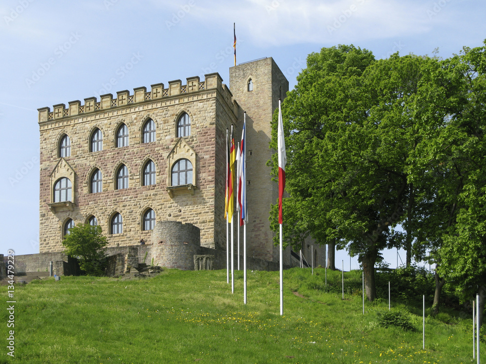 Fototapeta premium Hambach castle under blue sky