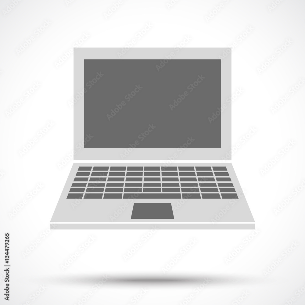 Laptop icon isolated on white background. Laptop icon isolated on white background.